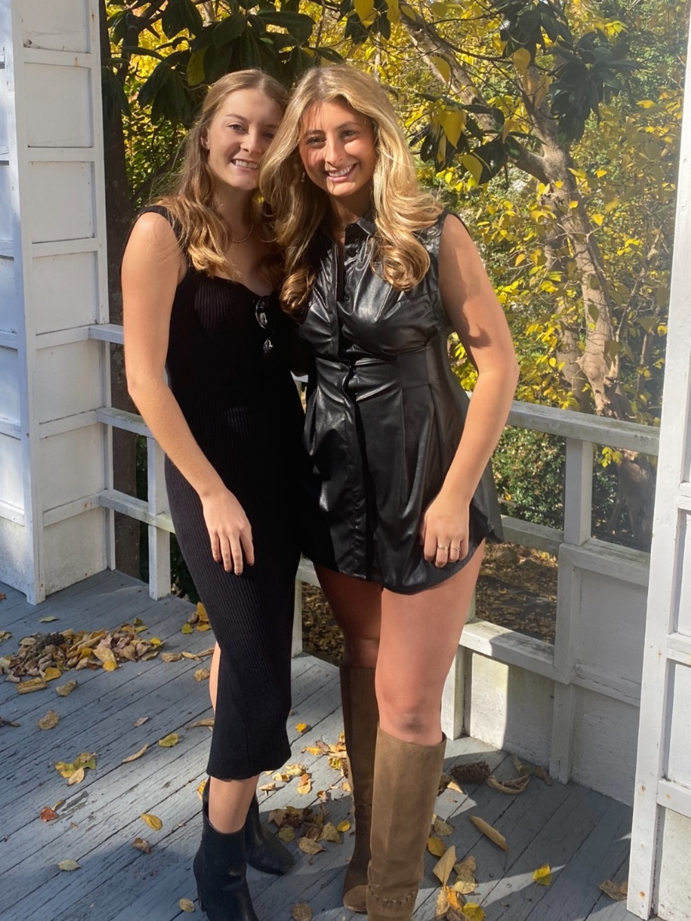REVOLVE Black Faux Leather Sleeveless Mini Dress